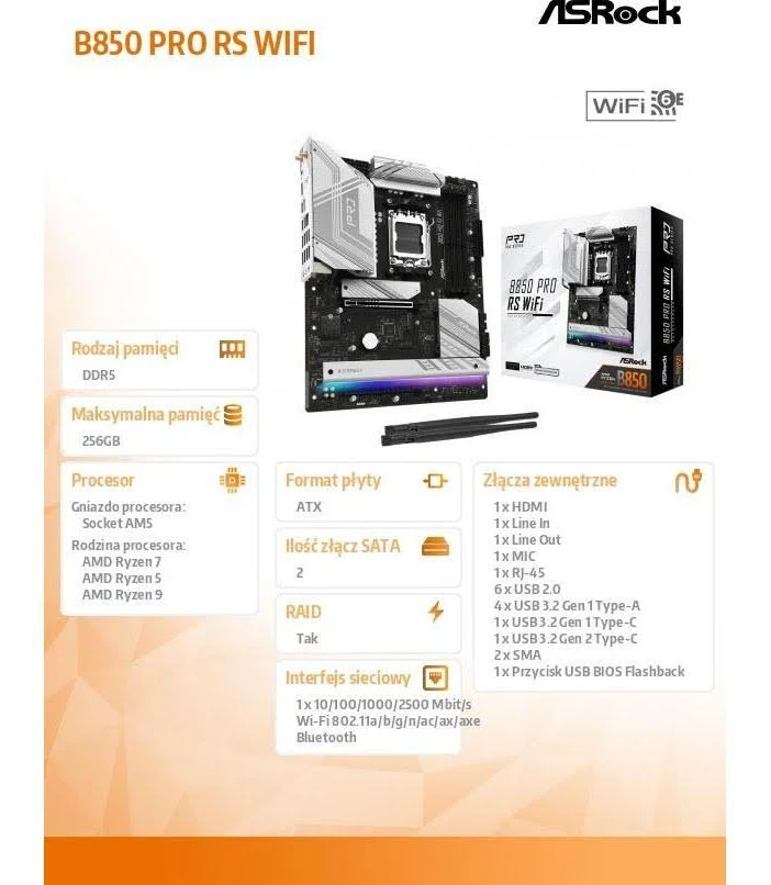 asrock B850 Pro RS WiFi  image 5