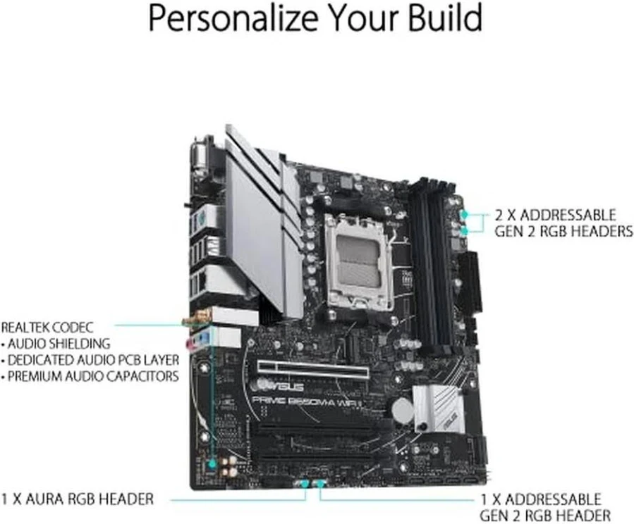 ASUS PRIME B650M-A WIFI II AMD B650 image 2