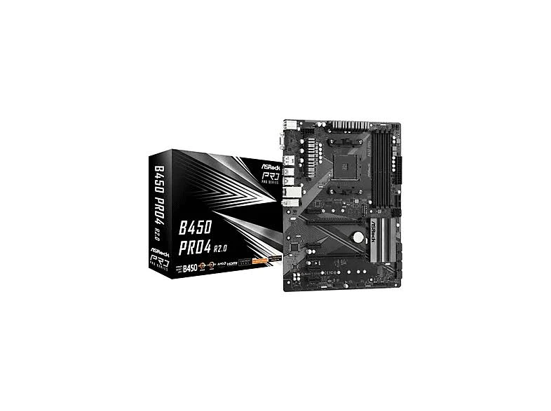 ASRock B450 Pro4 R20 AMD B450 Emplacement AM4 ATX image 1