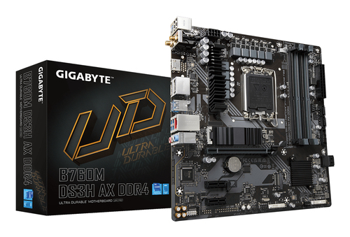 GIGABYTE B760M DS3H AX Intel B760 LGA1700 Micro-ATX WiFi 6E 