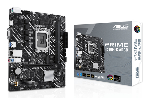 ASUS PRIME H610M-K ARGB H610 LGA1700 Micro-ATX RGB 