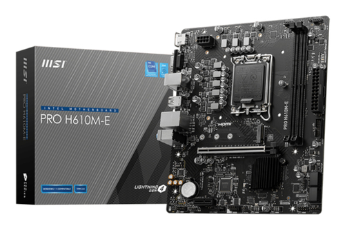 MSI PRO H610M-E Intel H610 micro ATX 