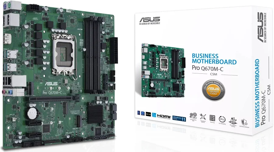 ASUS PRO Q670M-C-CSM Intel Q670 micro ATX image 1