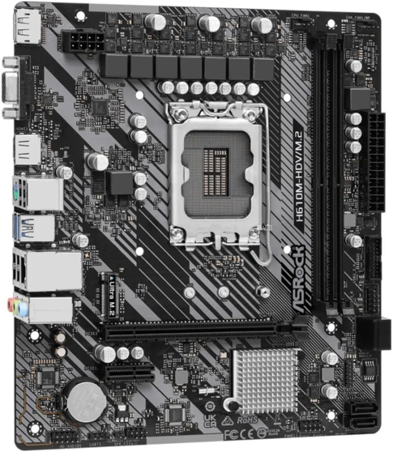 ASRock H610 LGA1700 micro-ATX H610M-HDV SATA HDMI image 4