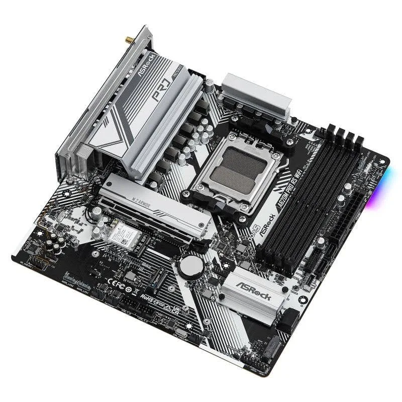 ASRock A620 AMDMicro ATX A620M Pro RS WiFi192 Go 3x WiFi 6E GRGB image 3