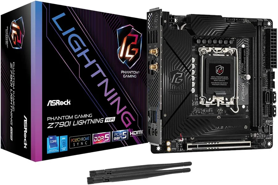 ASRock Z790I Intel Z790  Mini ITX Phantom Gaming Lightning WiFiRGB image 5