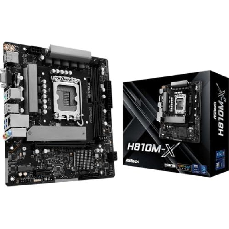 ASRock H810M-X Intel H810 LGA 1851 Micro ATX 