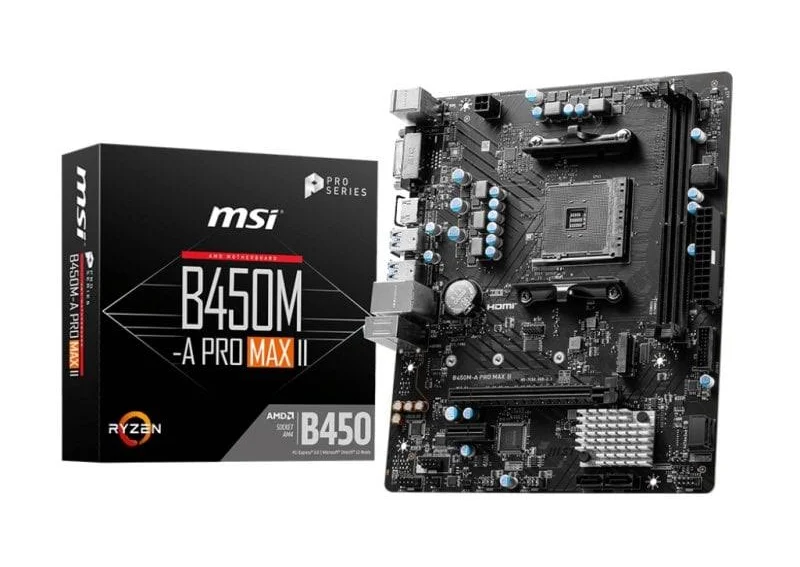 MSI B450 B450M-A PRO MAX II AM4 Micro-ATX 64 Go4K image 1
