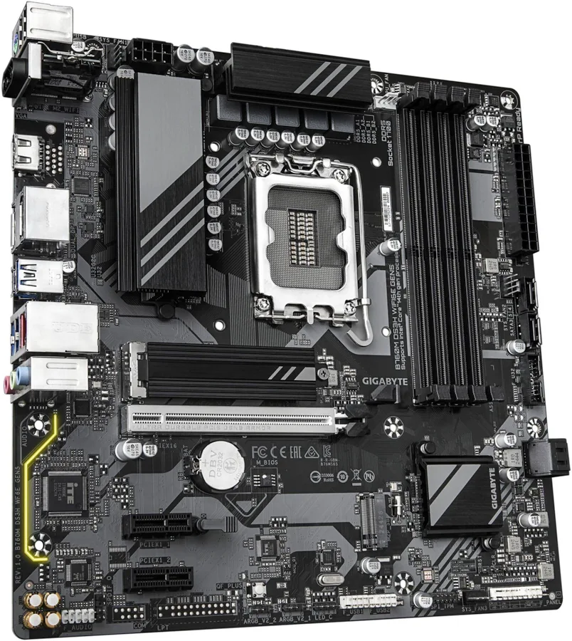 GIGABYTE B760M DS3H Intel B760 Micro-ATX WiFi 6E image 3