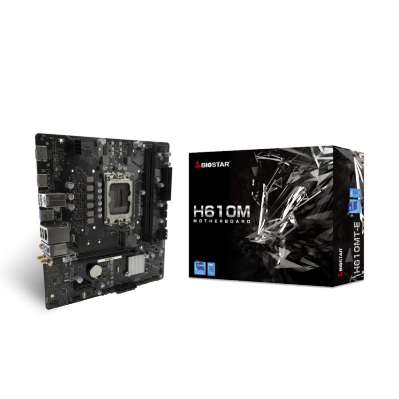 Biostar H610MT-E Intel H610 LGA1700micro ATX sans WiFi 64 GoSATA III 