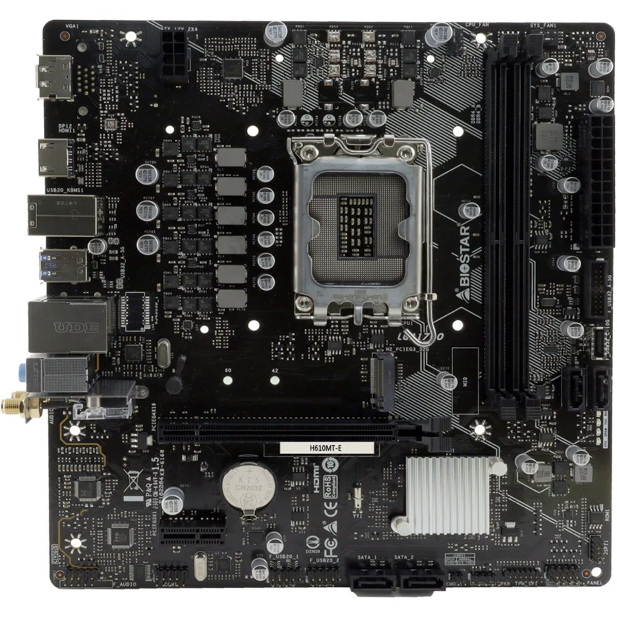 Biostar H610MT-E Intel H610 LGA1700micro ATX sans WiFi 64 GoSATA III image 3