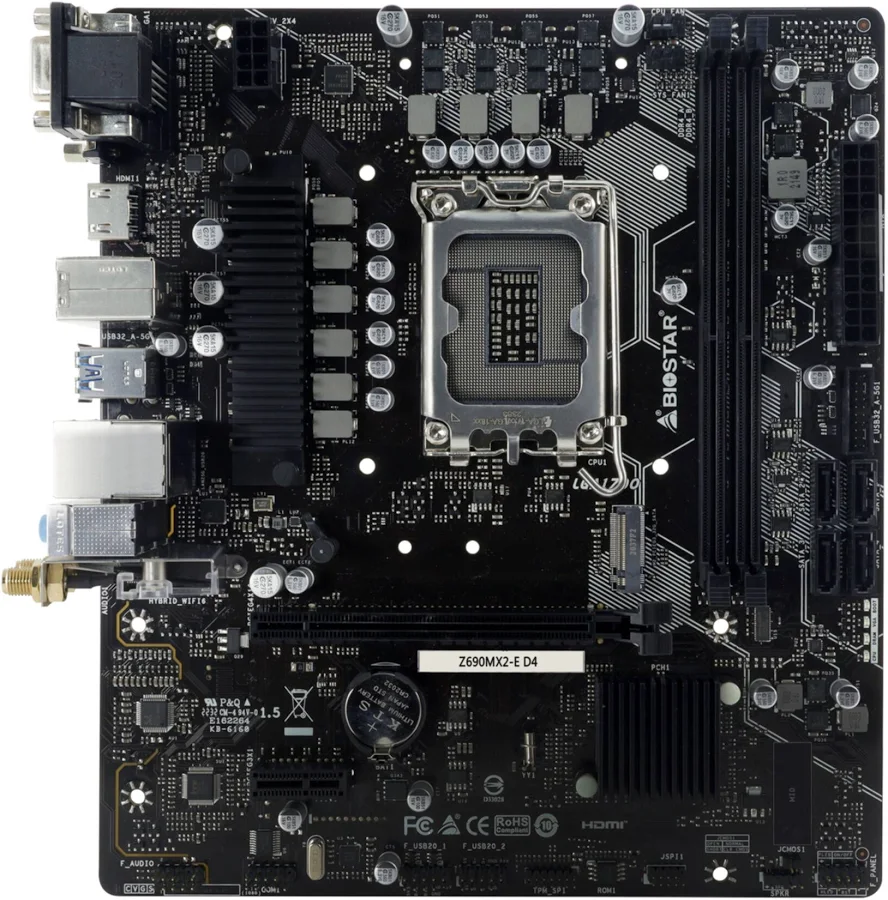 Biostar Z690MX2-E D4 Intel Z690 Micro ATX image 2