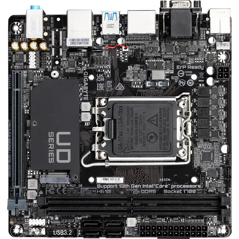 GIGABYTE H610I Intel H610 LGA1700Mini-ITX GbE image 1
