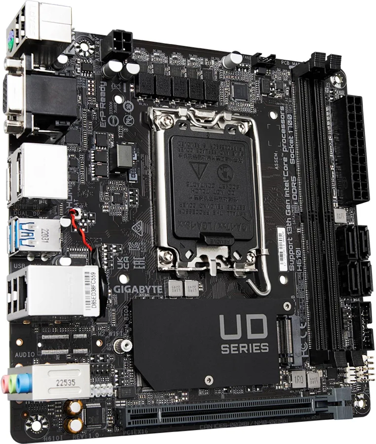 GIGABYTE H610I Intel H610 LGA1700Mini-ITX GbE image 3