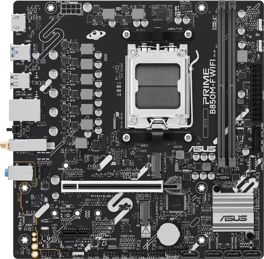 ASUS PRIME B850M-F WIFI AMD B850 micro ATX WiFi 6  image 2