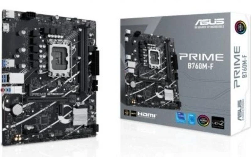 Asus PRIME B760M-F B760 LGA1700 micro-ATX40 Aura Sync image 1