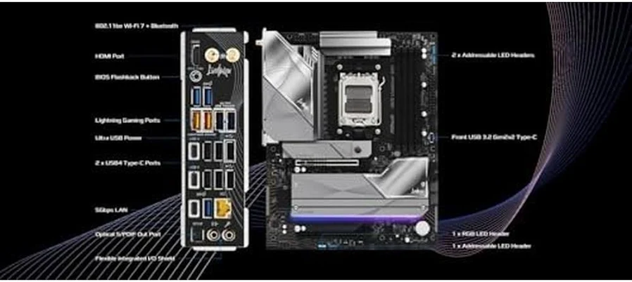 ASRock X870 LiveMixer WiFi X870ATX Wi-Fi 7 RGB image 5