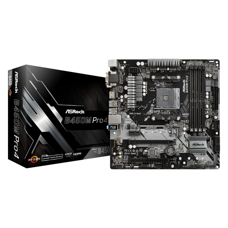 ASRock B450M Pro4 AMD micro ATX 