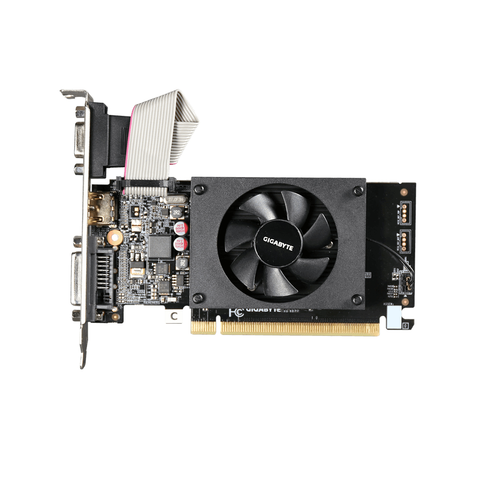 gigabyte GT 710 GV-N710D3-2GL - GT710/2Go/VGA/DVI/HDMI image 1