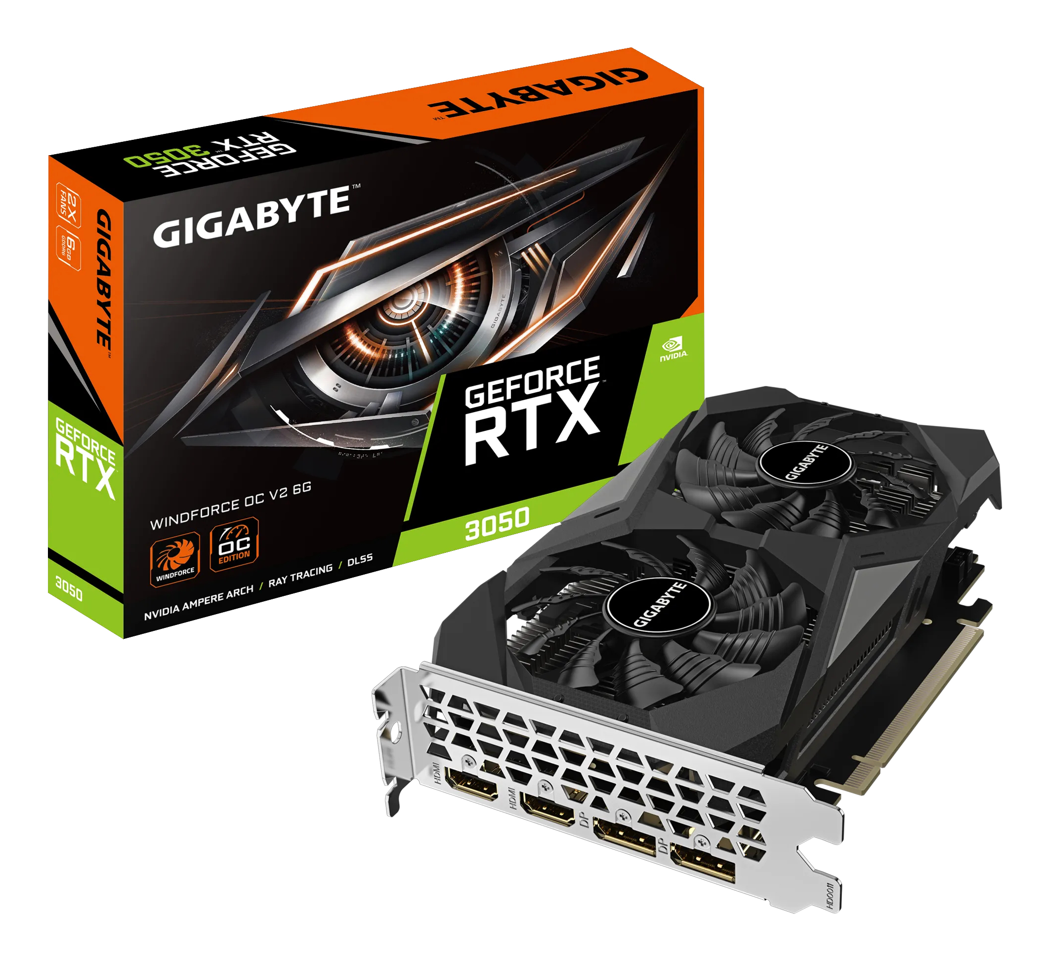 gigabyte GeForce RTX 3050 WINDFORCE OC V2 6GB GDDR6 image 1