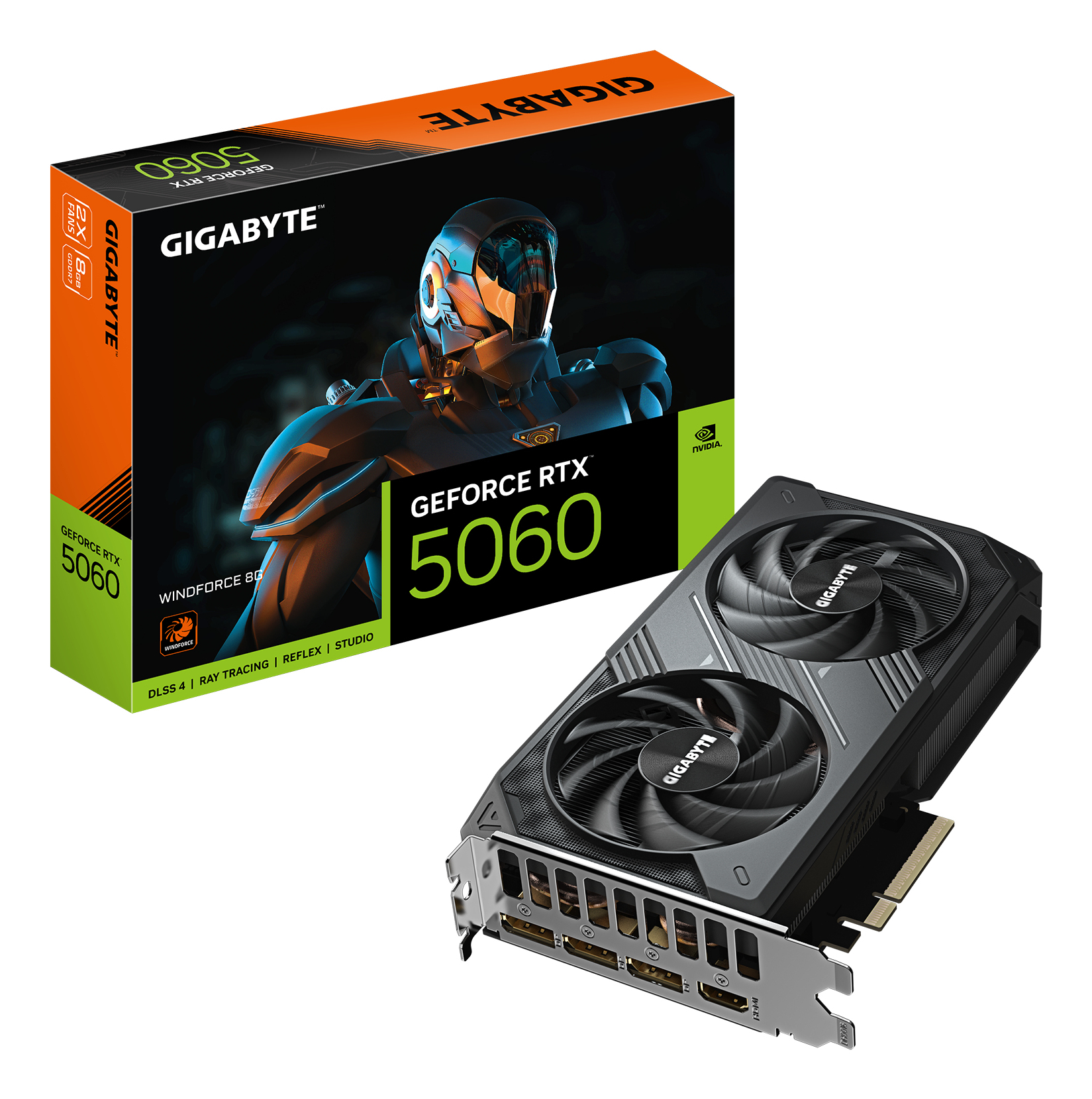 gigabyte GeForce RTX 5060 WINDFORCE 8 Go GDDR7 Reflex 2 RTX image 1