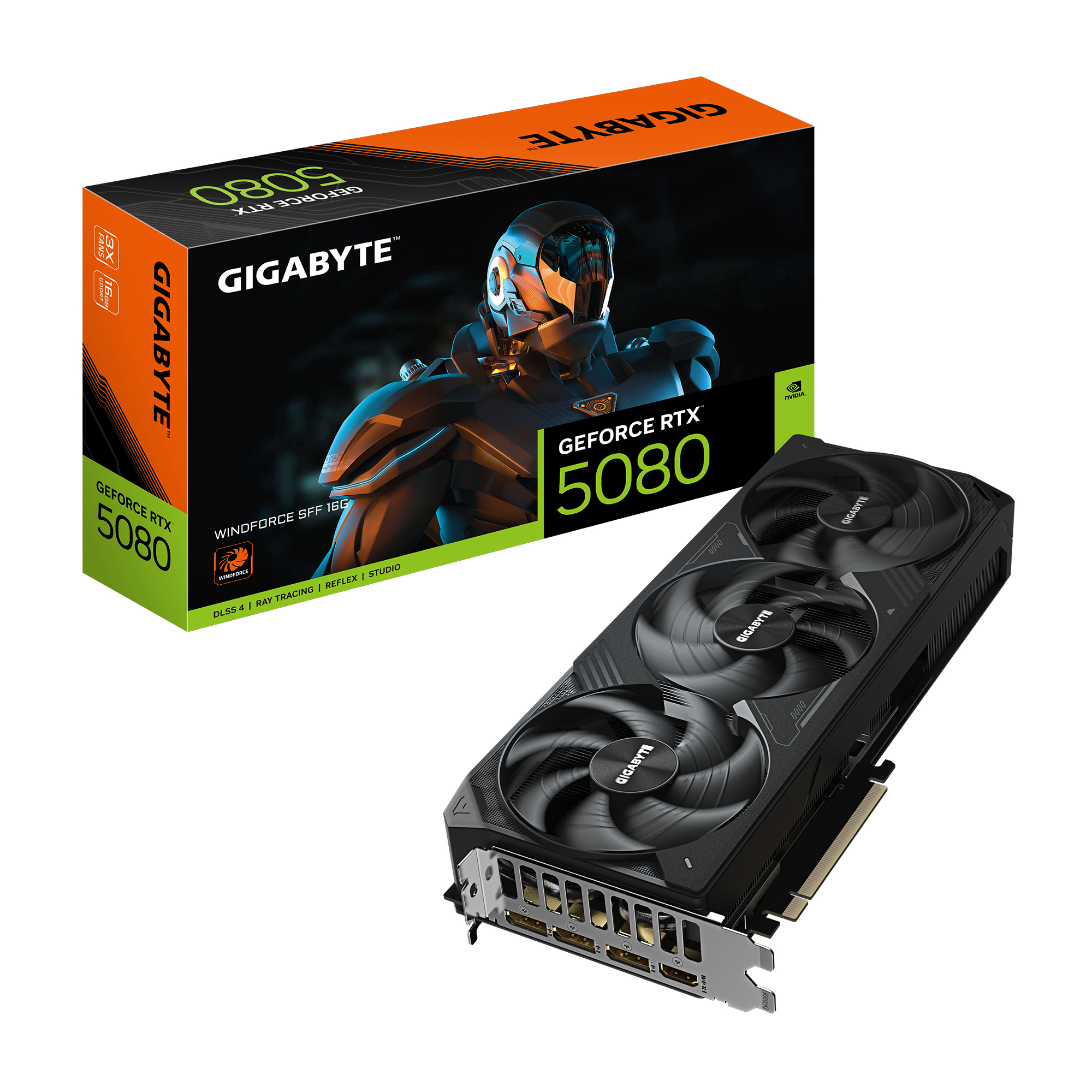 gigabyte GeForce RTX 5080 WINDFORCE SFF 16GB GDDR7 Reflex 2 RTX image 1