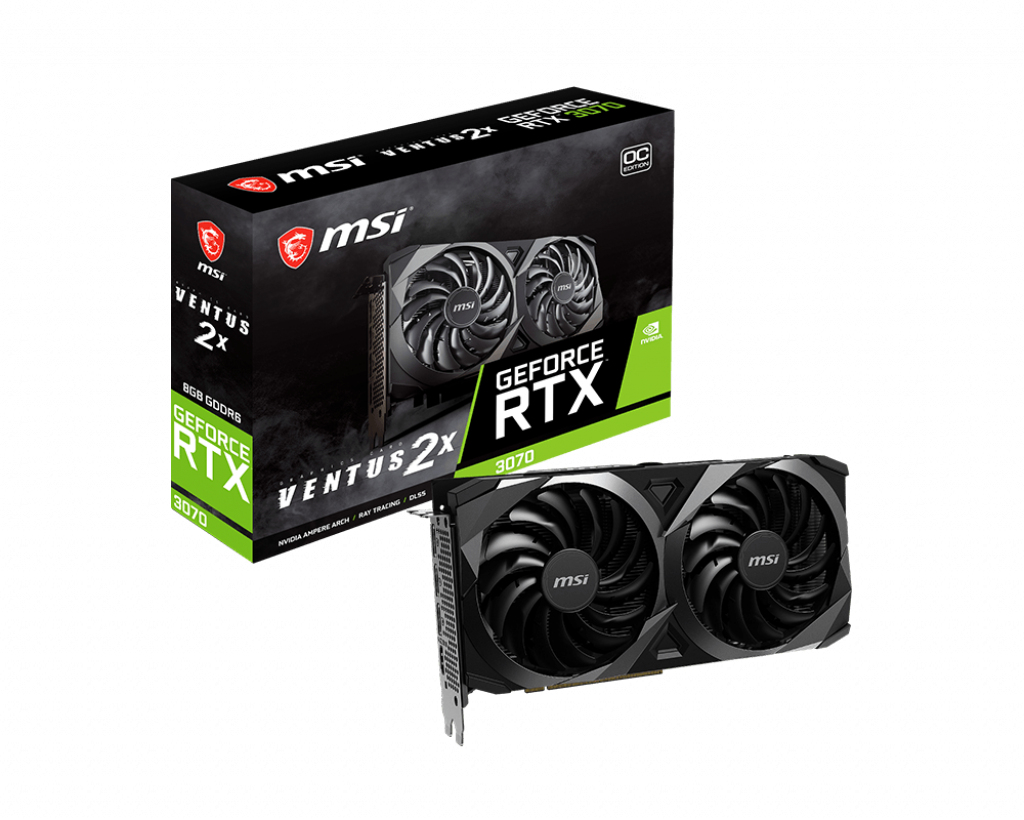 msi GeForce RTX 3070 VENTUS 2X OC LHR 8 Go GDDR6 image 1