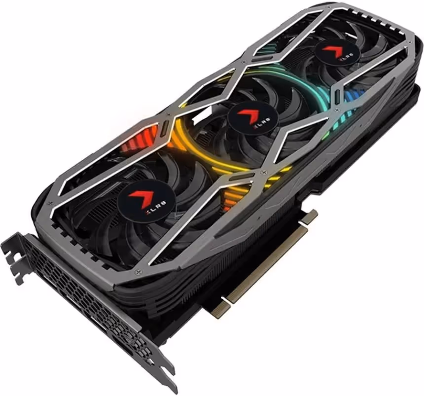 PNY GeForce RTX 3080 XLR8 Gaming REVEL EPIC-X RGB Triple ventilateur LHR 10 Go GDDR6X