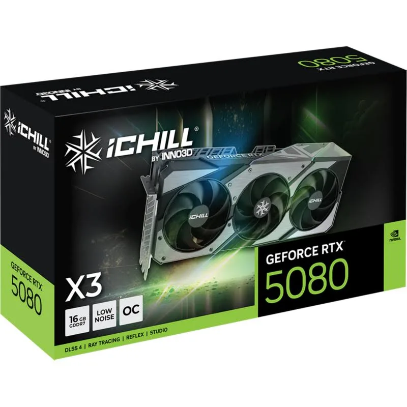 INNO3D iChill GeForce RTX 5080 X3 V2 16GB GDDR7 Reflex 2 RTX 