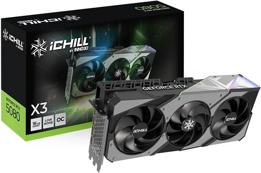 INNO3D iChill GeForce RTX 5080 X3 V2 16GB GDDR7 Reflex 2 RTX  image 1