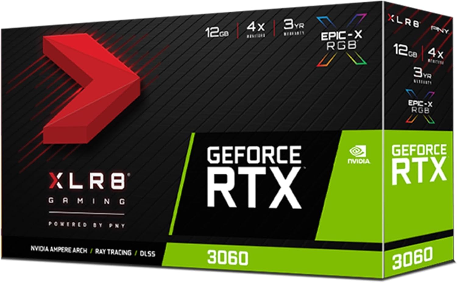 PNY GeForce RTX 3060 XLR8 Gaming REVEL EPIC-X RVB ventilateur unique 12 Go GDDR6 image 3