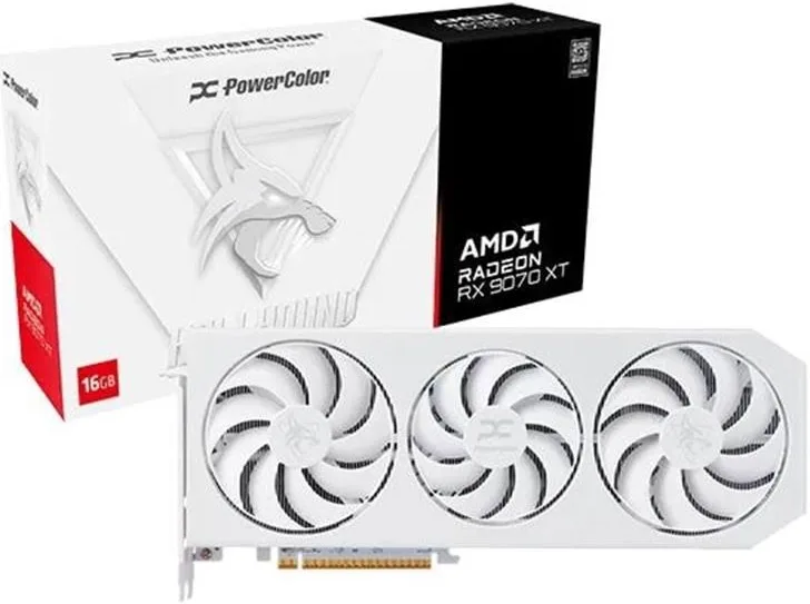 Powercolor Radeon RX 9070 XT Spectral White OC  image 1