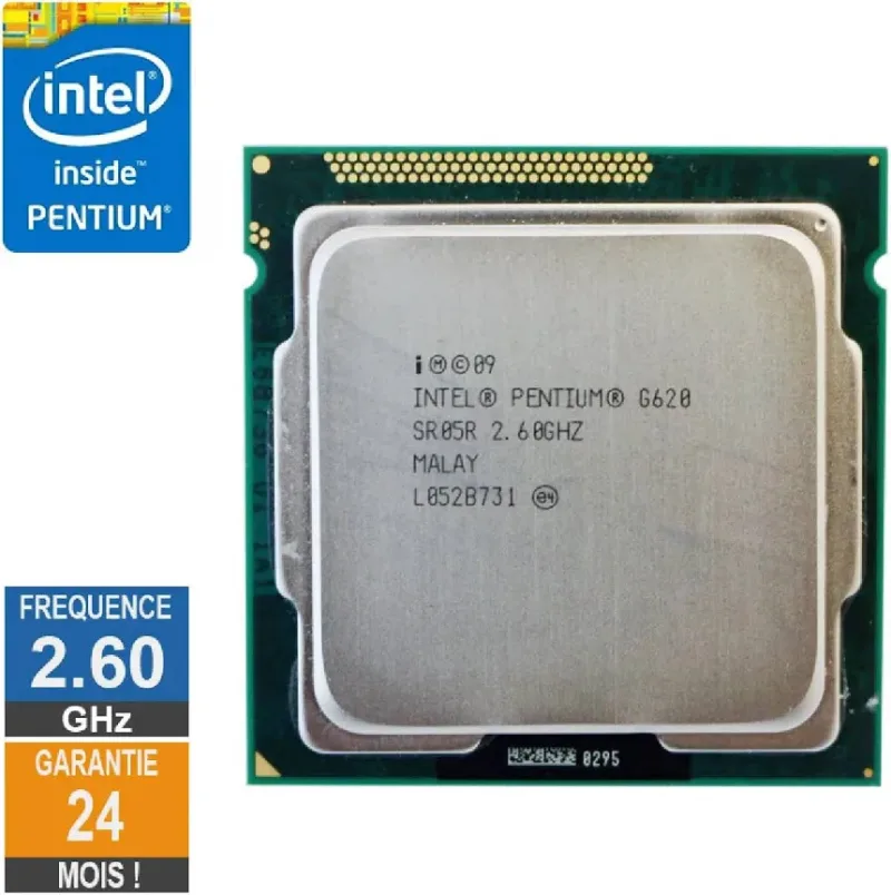 Processeur Intel Pentium G620 2.60GHz SR05R FCLGA1155 3Mo - processeur vue principale