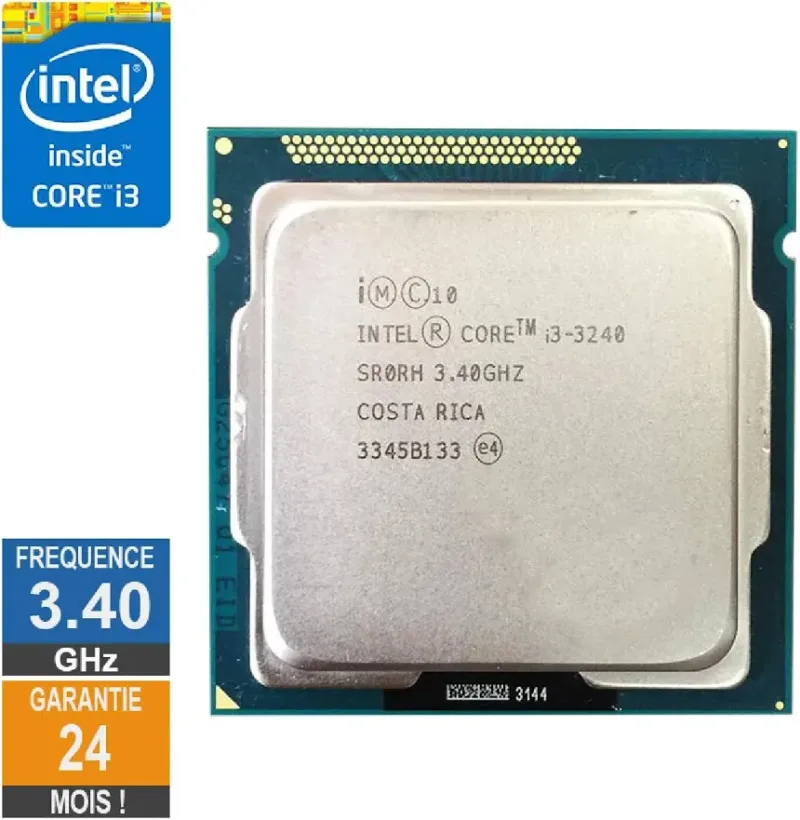 Processeur Intel Core I3-3240 3.40GHz SR0RH FCLGA1155 3Mo - processeur vue principale