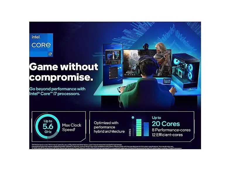 Core i7-14700K, 3,4 GHz (5,6 GHz Turbo Boost) socket 1700 processeur - vue 3