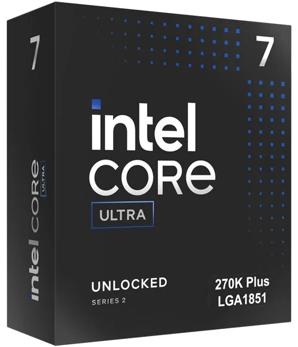 Processeur Intel Core Ultra 7 270K Plus 24 Cœurs 3,9 GHz 5,5 GHz PCIe 5.0 DDR5 - processeur vue principale