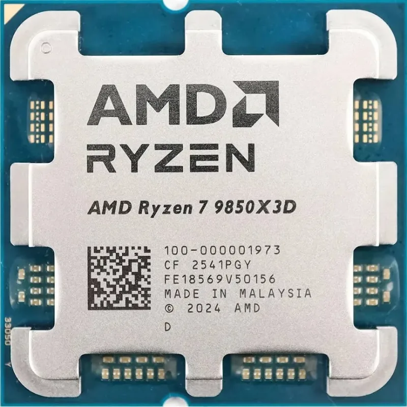 Processeur AMD Ryzen 7 9850X3D 8 Cœurs 4,7 GHz Base 5,6 GHz Turbo DDR5 Radeon Graphics - vue 2