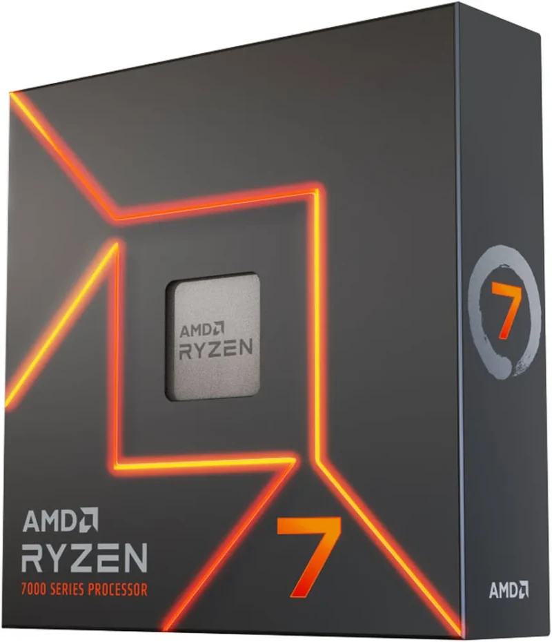 Processeur AMD Ryzen 7 7700X 8 Cœurs 4,5 GHz 5,4 GHz Turbo Radeon Graphics - vue 3