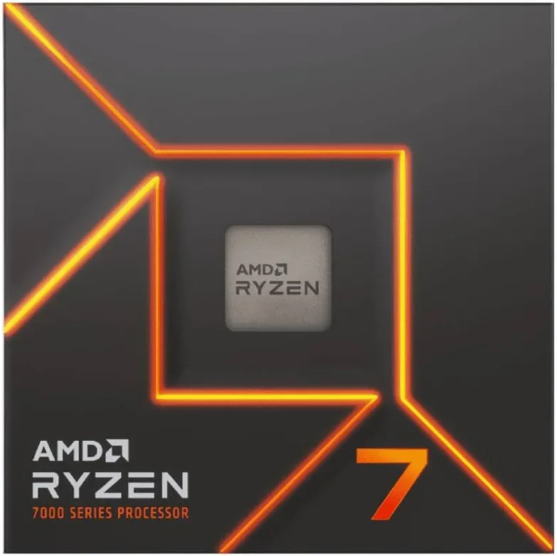 Processeur AMD Ryzen 7 7700 8 Cœurs 3,8 GHz Base 5,3 GHz Turbo Radeon Graphics Boîte - vue 2