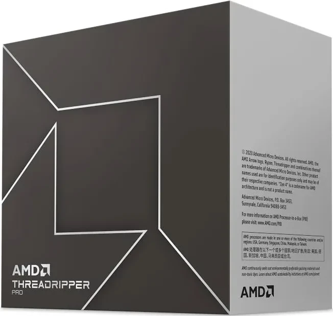 Boîtier AMD Ryzen Threadripper PRO 7965WX 4,2/5,3 GHz - processeur vue principale