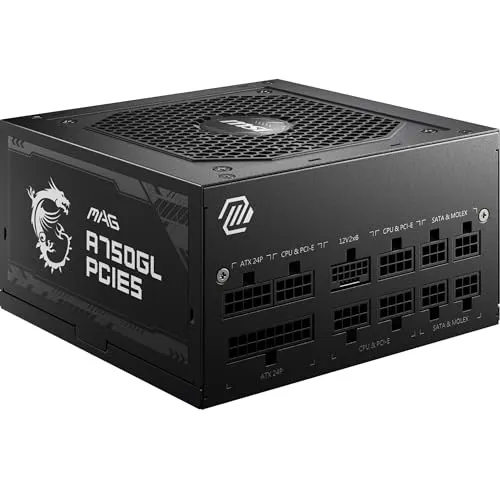 Alimentation PC modulaire MSI MAG A750GL PCIE5 750W 80 PLUS Gold noir - alimentation vue principale