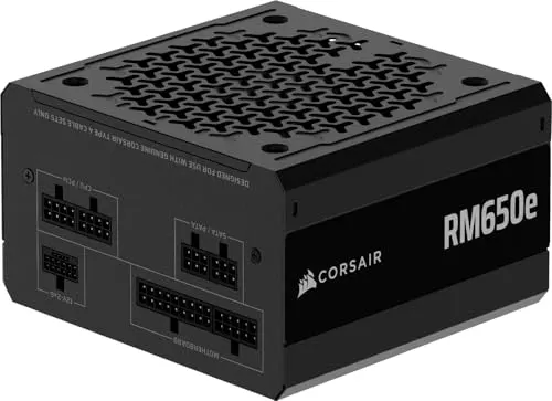 Alimentation PC modulaire CORSAIR RM650e 650W 80 PLUS Gold noir - alimentation vue principale