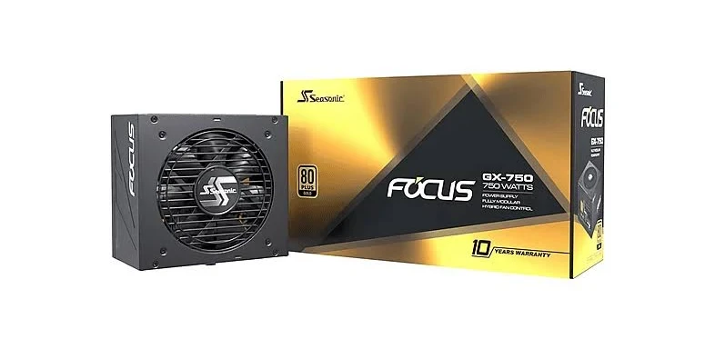Seasonic ATX 750W 80+ Gold - FOCUS-GX-750-V4 - alimentation vue principale
