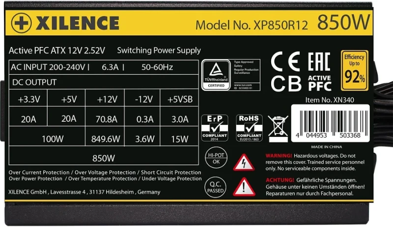 XILENCE Gaming Gold ATX25 alimentation  850 watt - image 3