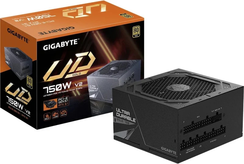 UD750GM PG5 V2 Bloc d’Alimentation – PCIe Gen 5.1, 80 PLUS Gold, Conception entièrement modulaire, Ventilateur 120 mm, Compatible ATX 3.1, Prise EU alimentation  750 watt - alimentation vue principale