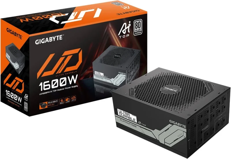 UD1600PM PG5 AI TOP Bloc d''Alimentation - PCIe 5.0, 80 PLUS Platinum, Design entièrement modulaire, Ventilateur 120 mm, Compatible ATX 3.1, Prise EU alimentation  1600 watt - image 2