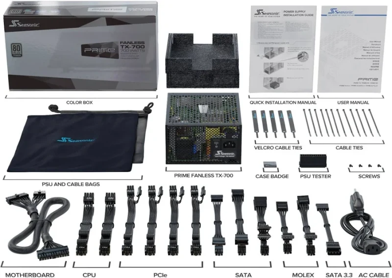 PRIME FANLESS TX-700 alimentation  modulaire 700 watt - image 4