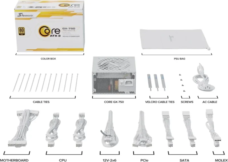 Core GX-750-V2-WHITE alimentation  modulaire 750 watt - image 2