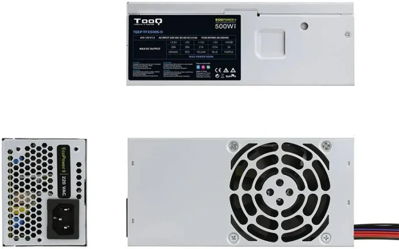 Tooq TFX500S-O Ecopower 500W - alimentation vue principale