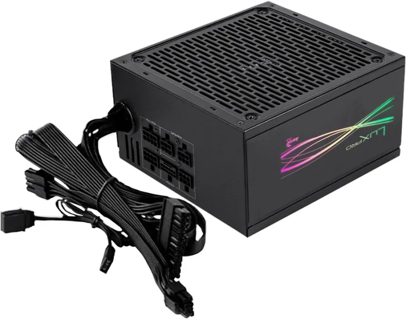 Aerocool LUXPRORGB1000M Alimentation RVB semi-modulaire 1000W 80plus Gold +90% ATX 3.0 Pcie 5.0 - alimentation vue principale